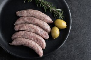 Pork, Bacon, Black Pudding & Cheese Sausages